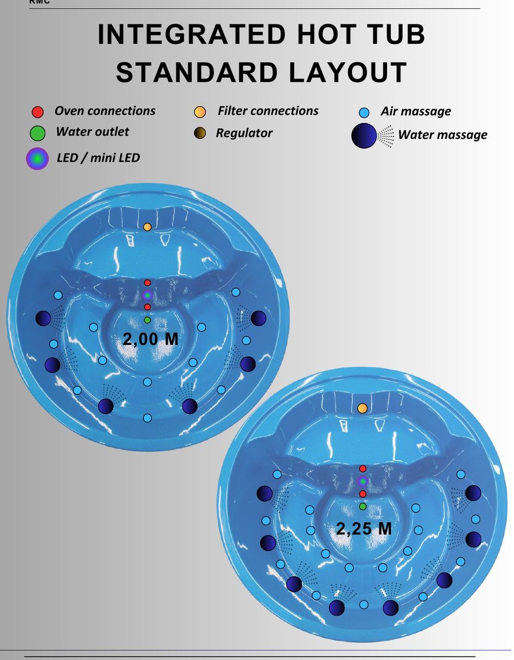 Classic Integrated Wood-Fired Hot Tub 20m  4-6 Person technical drawing
