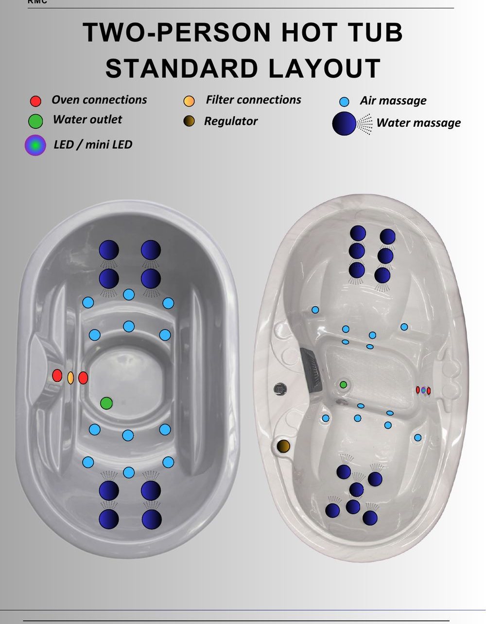 Two-Person Ofuro Wood-Fired Hot Tub technical drawing